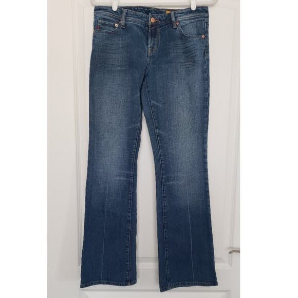 7 For All Mankind Classic Flare Jeans Size 32‎ Low-rise Boho Western - Picture 1 of 5